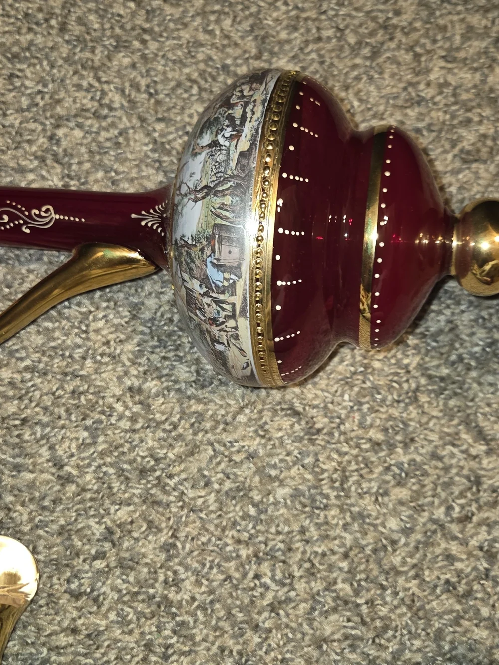 ✨ Vintage Italian Tre Fuochi Venetian Glass Set – Ruby Red & 24K Gold